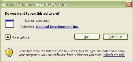 Security Warning Again