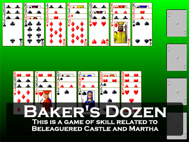 Baker's Dozen Solitaire - Play Online & 100% Free